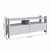 TV Stand For TVs Up To 55" With Open Shelves And 2 Drawers - White Home Essentials