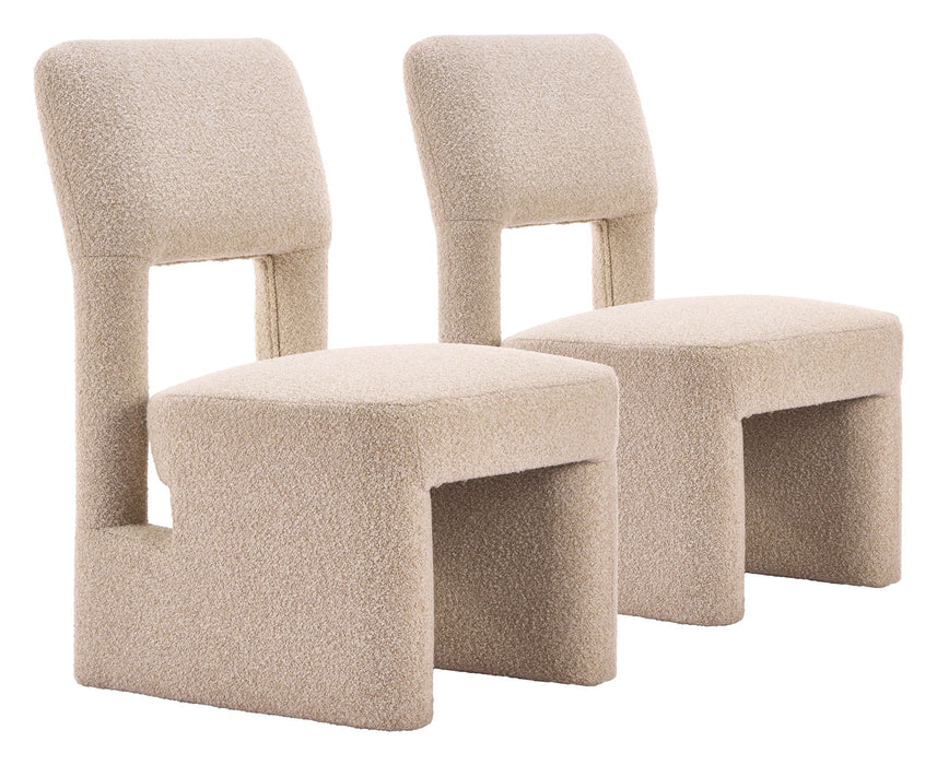 Dewey - Dining Chair (Set of 2) - Beige Zuo Modern