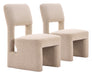 Dewey - Dining Chair (Set of 2) - Beige Zuo Modern