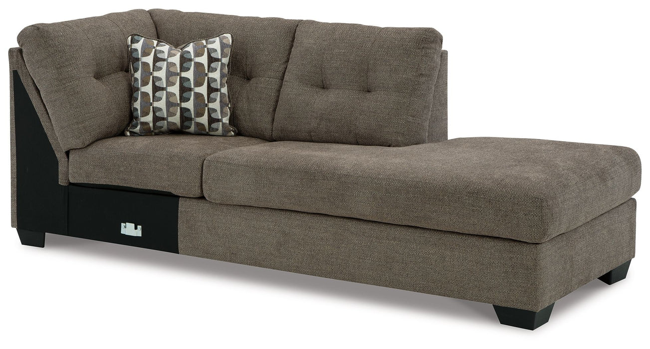 Mahoney - Raf Corner Chaise - Chocolate Signature Design by Ashley®