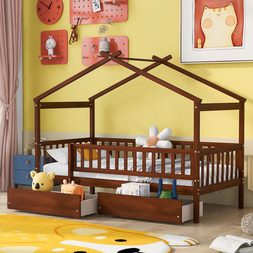 House Bed With 2 Drawers DreamHaus