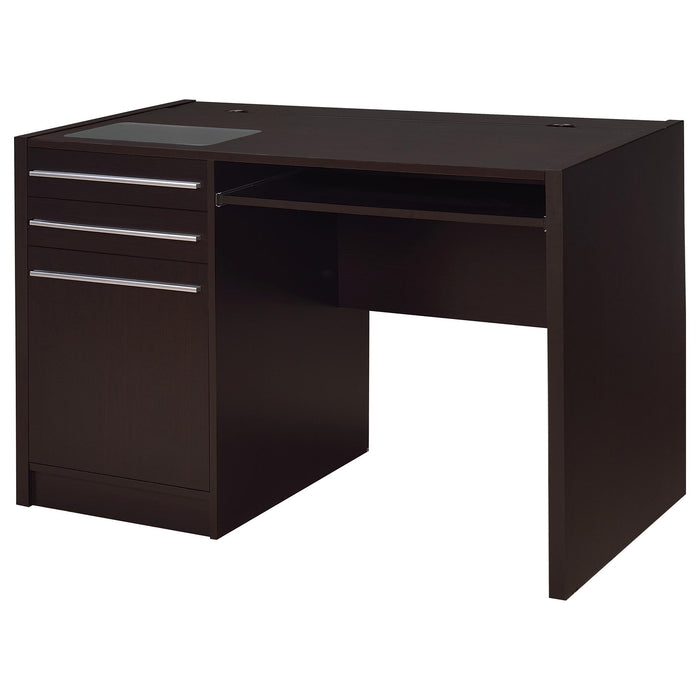 Maxim - 2 Drawer Computer Desk With Lift Top Storage And Power Outlet - Cappuccino Furniture Max