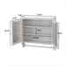 Vintage Double Door Wall Cabinet With Three Tiers Storage And Towel Rack - White Washed Home Essentials