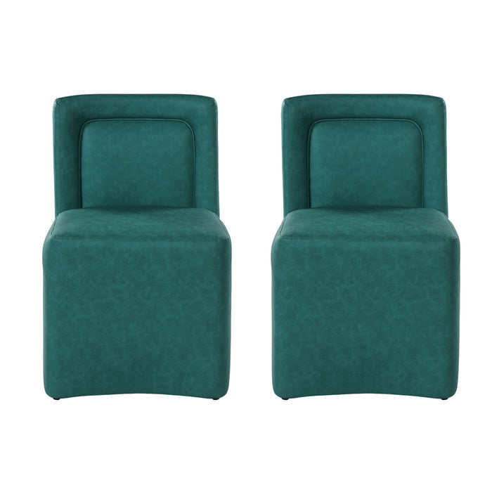 Vintage Upholstered Dining Chairs (Set of 2) Noble House