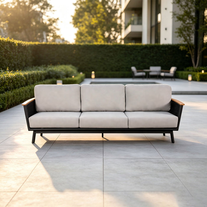 Sofa Set With Armrests - Black / Black Multi Home Essentials