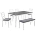 Elegant 6 Piece Dining Table Set With 4 Chairs And Bench Home Essentials