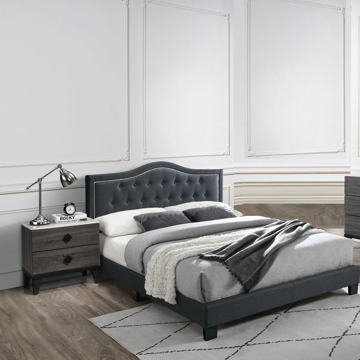 European Style Bed, Button Tufted Headboard Home Essentials