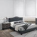 European Style Bed, Button Tufted Headboard Home Essentials