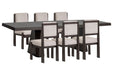 Tauren - 7 Piece Extendable Double Pedestal Dining Table Set Magnussen Furniture