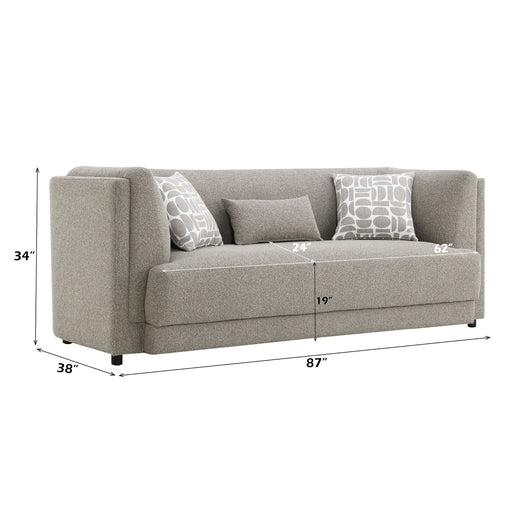 Glenda - Sofa With 3 Pillows - Gray Acme