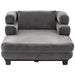 Oversized Chaise Lounge Sofa Bed With Deep Seat And Layered Armrests Noble House