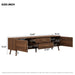 70" TV Stand With Storage Drawers And Cabinets For TVs Up To 80" - Walnut Hearth and Haven
