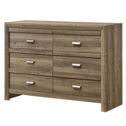 6 Drawers Storage Dresser, Bedroom Furniture - Light Brown Home Essentials