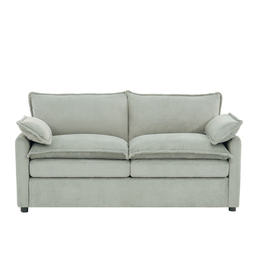 Modern Loveseat Sofa, Upholstered Couch With Side Storage Pockets Hearth and Haven
