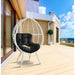 Galzed - Patio Lounge Chair - Black / White Acme