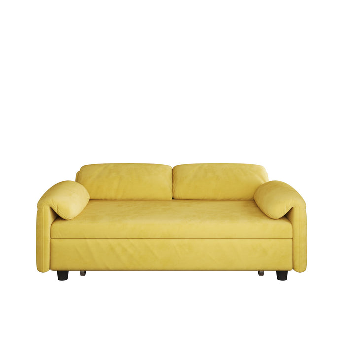 Sofa, Dual Purpose Lounge With Retractable Queen Size Bed Home Essentials