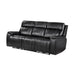 Gary - Power Reclining Sofa With Pillow Top Arms, Hidden Cup Holders - Black Global Furniture USA