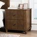Modern Fluted Nightstand With 3 Drawers Home Essentials