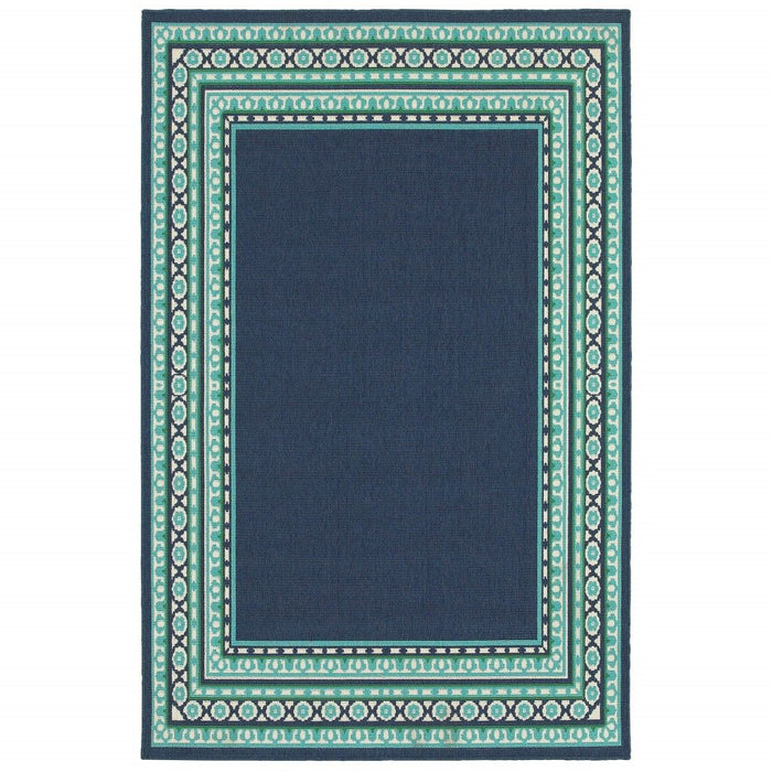 Outdoor / Indoor Area Rug - Blue / Green