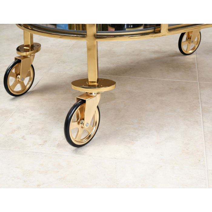 Savannah Breeze - Bar Cart - Bright Gold