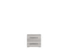 Mia - Nightstand With Handles - White / Gray / Silver Status Italy