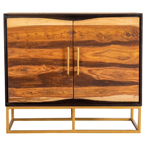 Denali - 2 Door Accent Cabinet With Variegated Grain Doors And Soft Base - Walnut Furniture Max