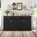 Fluted Sideboard Buffet Cabinet With 4 Doors And 3 Drawers Home Essentials
