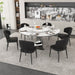 Round Dining Table & 6 Chairs Set - Silver Home Essentials