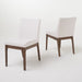 5 Piece Dining Set With Table And Upholstered Chairs - Light Beige / Walnut Noble House