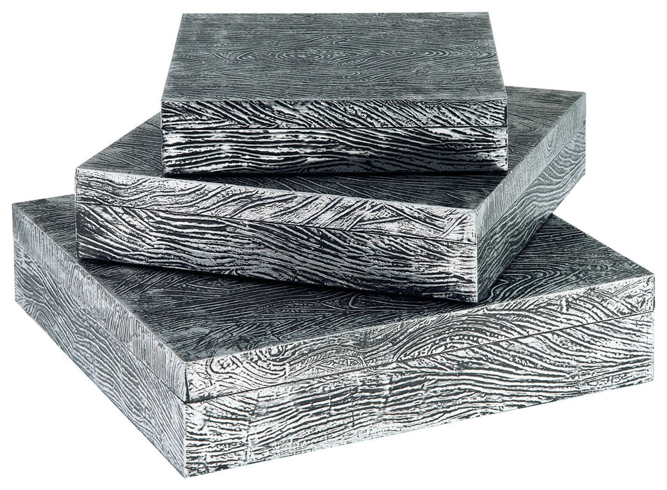 Keldy - Box Set (Set of 3) - Antique Pewter Finish Signature Design by Ashley®