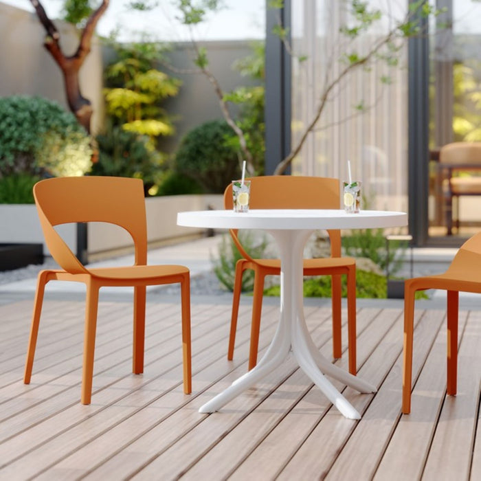 4 Piece Set Of Modern Designed Single Chairs With Round Table Home Essentials