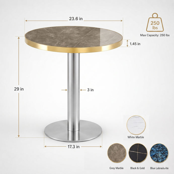 Elegant Modern Round Bistro Table Home Essentials