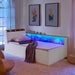 Upholstered Daybed With Storage Headboard, Wireless Charging, LED Lights Home Essentials