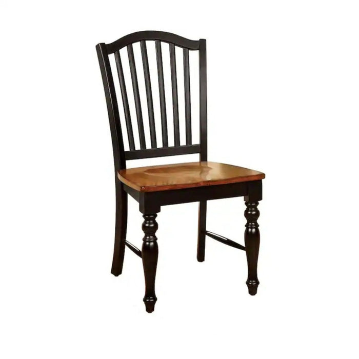 Dining Side Chairs (Set of 2) - Black / Oak Home Essentials