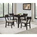 Jackie - 5 Piece Dining Set With Drop Leaf Table And Side Chairs - Dark Coffee Furniture Max