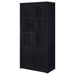 Shayne - 4 Door Display Cabinet With LED Lighting - Black Furniture Max