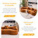 4 Seater Sofa With Fabric, 30D, 60 Hardness Full Sponge, 4 Pillow For Living Room, Home Furniture Sleeper Sectional Sofa For Apartment Home Essentials