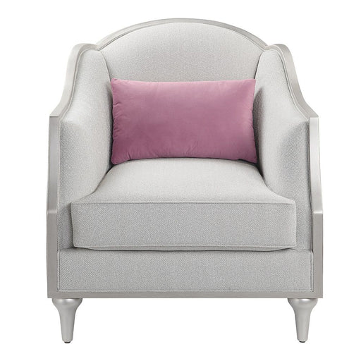 Kasa - Chair With Pillow - Beige Linen & Champagne ACME