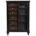 Berwick - 6 Drawer Chest With Door - Dark Oak Furniture Max