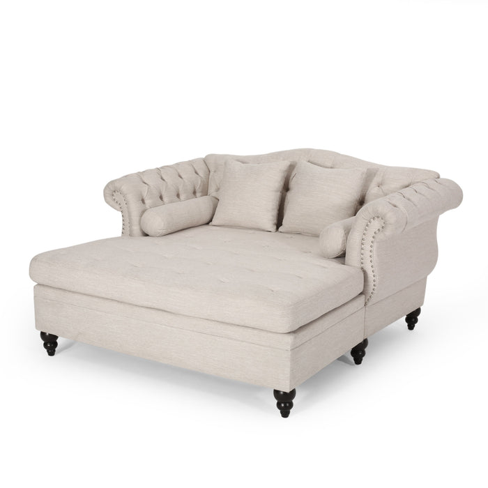 Nh-Ihave - Loveseat Chaise Lounge - Beige
