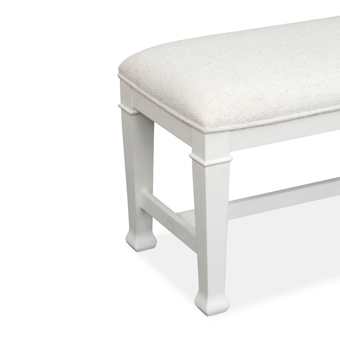 Kingston - Bench - Whisper White And Cerused Nutmeg Magnussen Furniture