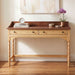 Writing Desk With 2 Storage Drawers, Workstation For Living Room - Brown / Natural Noble House
