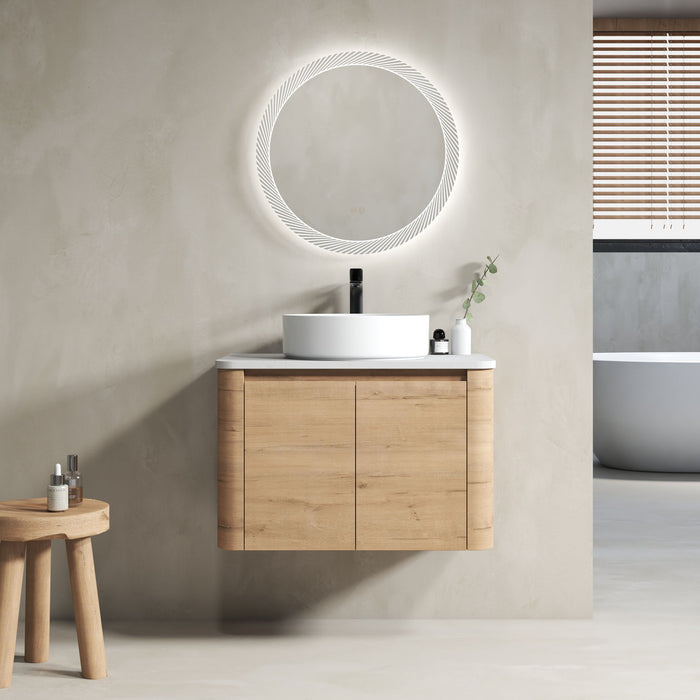 Wall Mounted Bathroom Vanity & Art Sink & 1 Soft Close Door Home Essentials