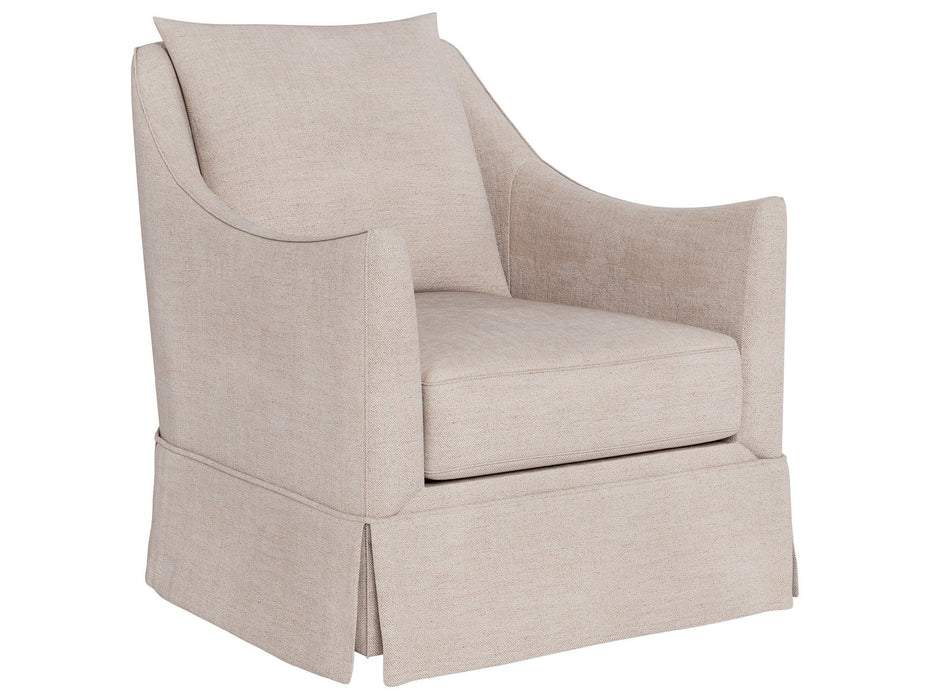 Portia - Skirted Swivel Glider, Special Order - Beige Universal Furniture