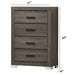 1 Piece Chest Bar Handle Bedroom Furniture With Texture And Clean Lines - Gray Home Essentials