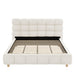Pula - Queen Platform Bed With Upholstered Headboard, Slat Support, No Box Spring Needed - Ivory House & Home Furniture