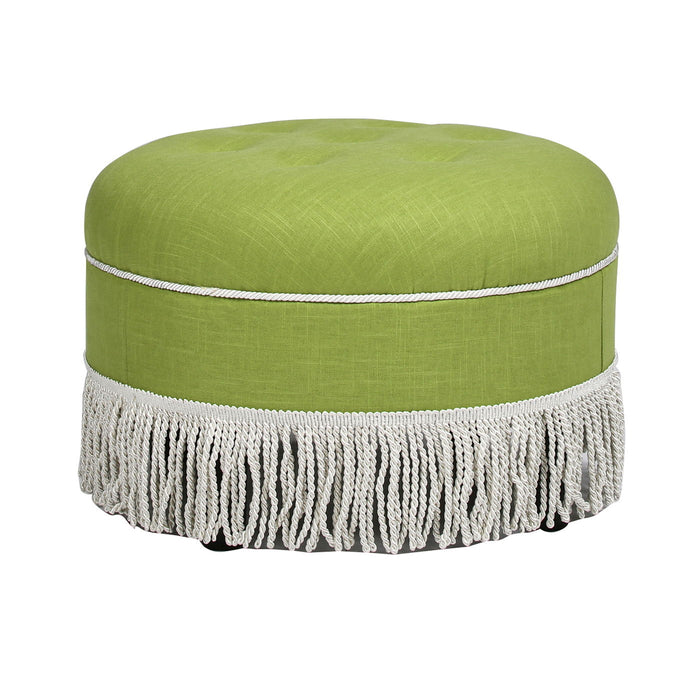 Yolanda - Round Upholstered Accent Ottoman Jennifer Taylor Home
