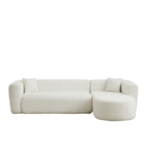 L - Shape Boneless Cloud Couch With 2 Throw Pillows For Living Room Home Essentials