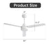 52" Ceiling Fan With Remote Control, 3 Blades, DC Motor, 6 Speed Reversible For Living Room - White Daily Nest