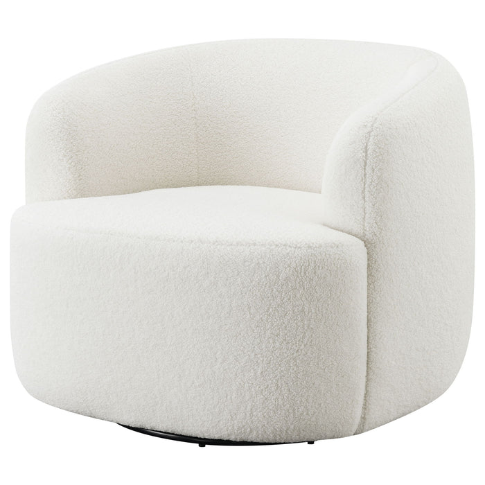 Denae - Upholstered Swivel Chair - Ivory Furniture Max